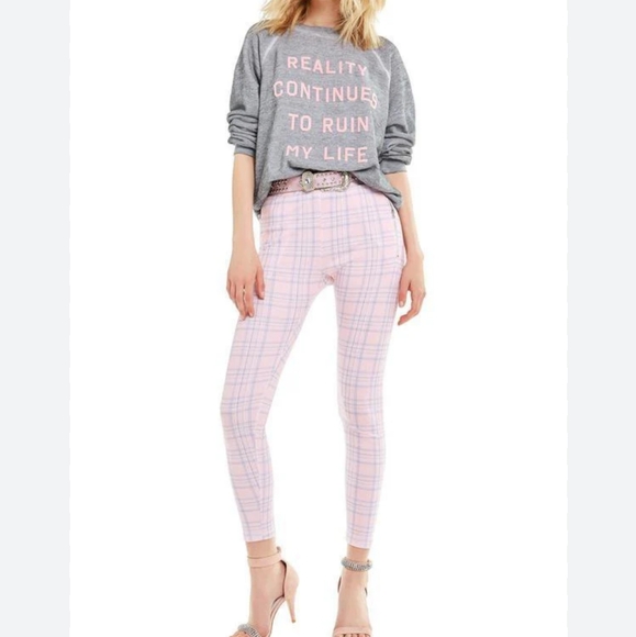 NWT Wildfox  Reality Continues To Ruin My Life Sweatshirt Crew Neck Size Small - Picture 3 of 11